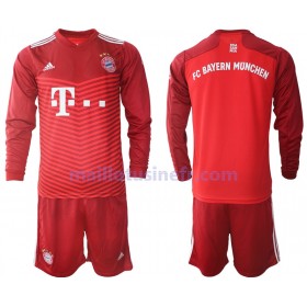 Maillot de Foot FC Bayern Munich Domicile 2021-22 Manches Longues - Enfant